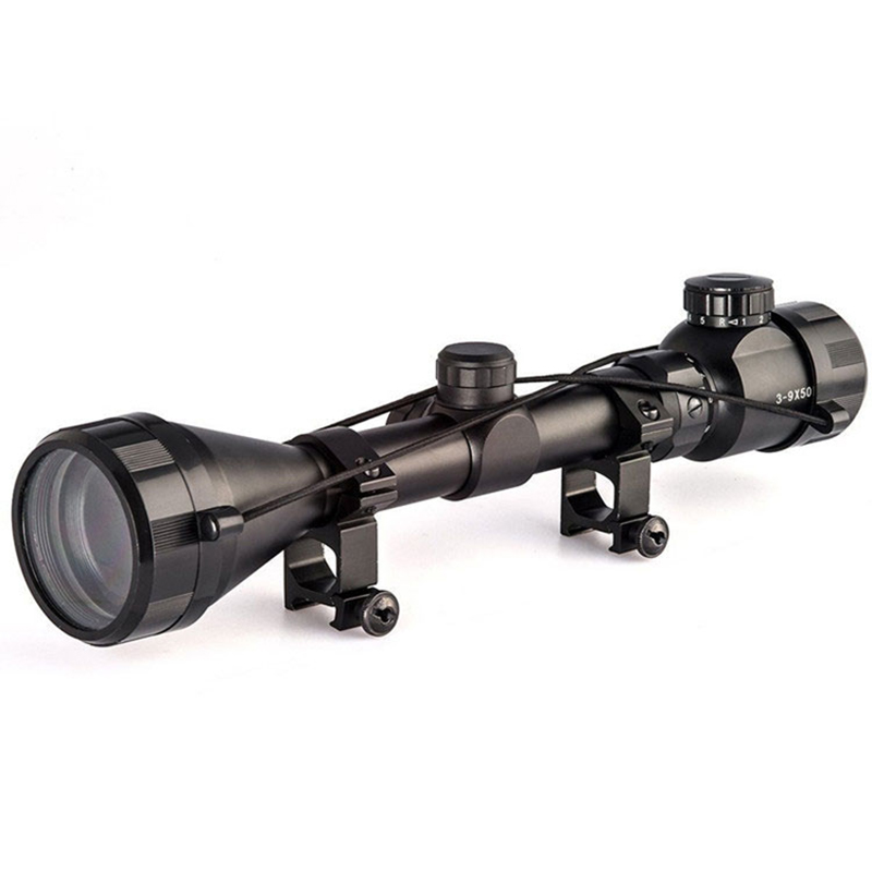 3-9x50 Ad esempio cannocchiale da caccia tattico Rgb illuminazione reticolo mirino fucile softair