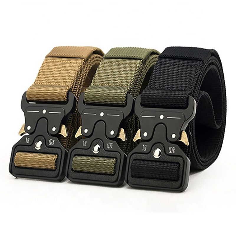 Cintura tattica in nylon da caccia per esterni con pulsante a sgancio rapido da 45 mm