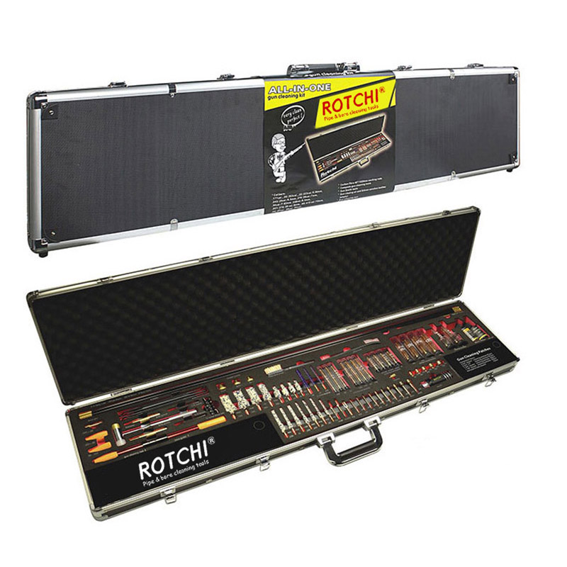 Kit di pulizia per pistola con custodia in alluminio deluxe tutto in uno