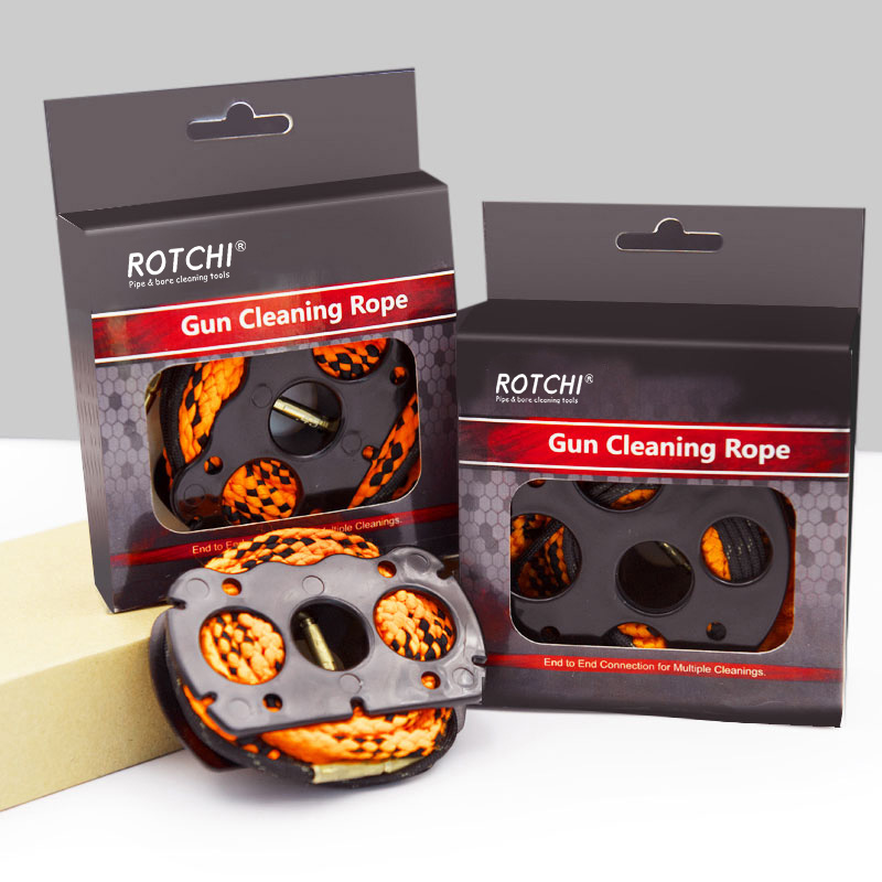 Kit pulizia pistola Tirare attraverso il pulitore Bore Snake Corda Kit spazzola pulitore pistola .223/5,56mm 9mm 7,62mm e tutte le pistole