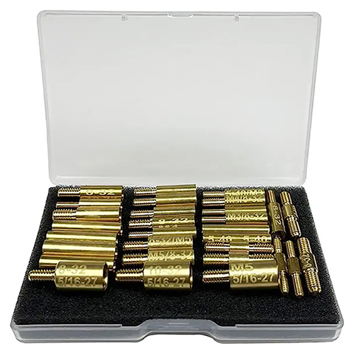 Adattatori per raccordo asta pulizia pistola Confezione da 30 pezzi 5-40 8-32 10-32 5/16-27 Filettature M3 M4 M5 nel connettore asta maschio e femmina