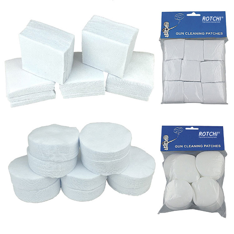 Toppe per pulizia pistole in tessuto non tessuto, quadrate e rotonde, ad alto assorbimento
