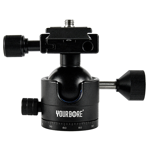 Staffa per treppiede da tiro con pistola chiusa a doppia ganascia con fori per viti per binario di guida Arca Swiss, staffa per testa a sfera per treppiede