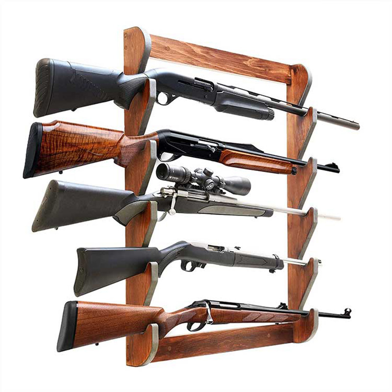Espositore per armi in legno montato a parete per la vendita all'ingrosso